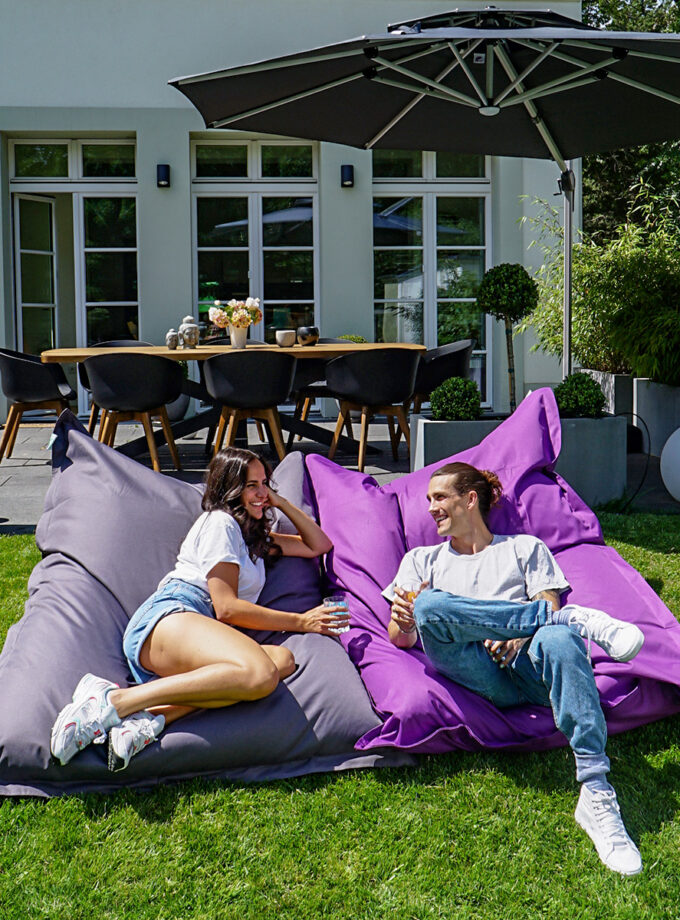 Square XXL Riesensitzsack 140x180cm - 380 Liter EPS Perlen Füllung - In- & Outdoor Sitzsack