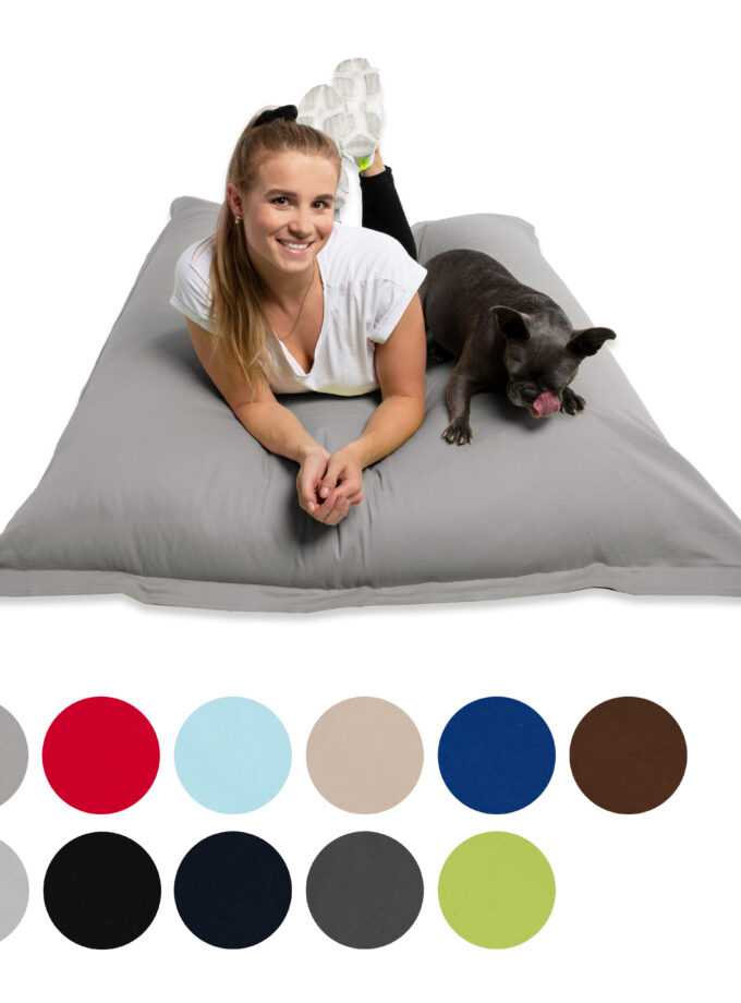 Square XXL Riesensitzsack 140x180 cm - 380 Liter EPS Perlen Füllung - Indoor