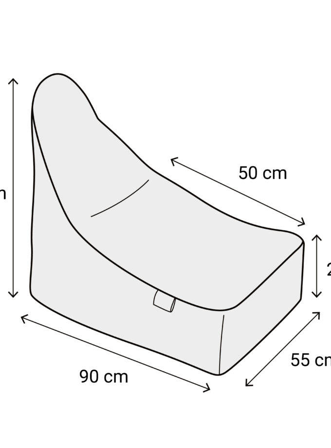 Lounge Chair Zone3 - Gaming Sitzsack 90x55x75 cm - 150 Liter - Indoor